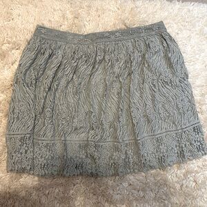 Sage green lace skirt by Xhilaration